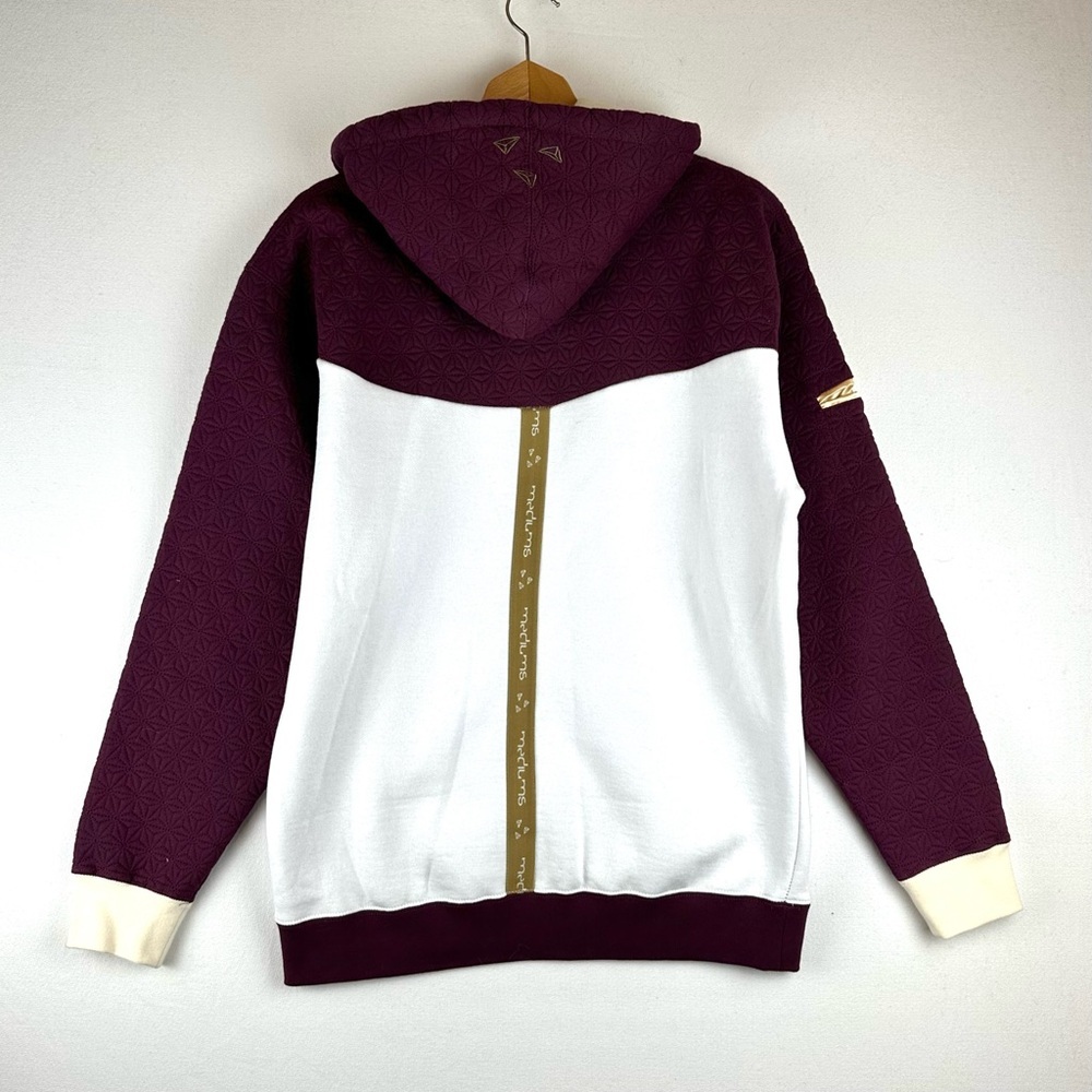 Mediums Collective Quilted Cut & Sew Textured Hoodie‎ Sweatershirt Unisex - Picture 4 of 11